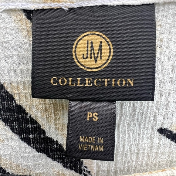 JM Collection Black and Gold Swirl Top size Pet Small - Picture 6 of 10